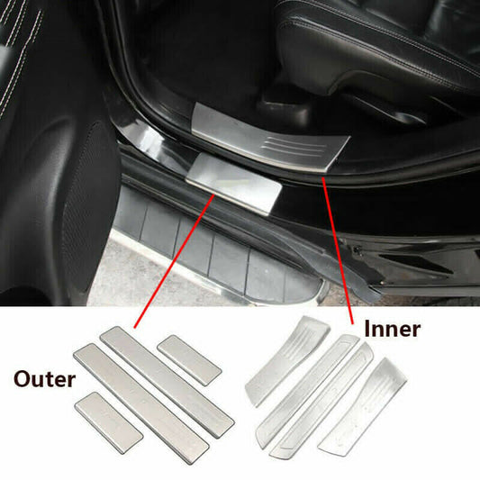 for Jeep Grand Cherokee 2014-2020 Silver Side Door Sill Plate Scuff Guard Trim