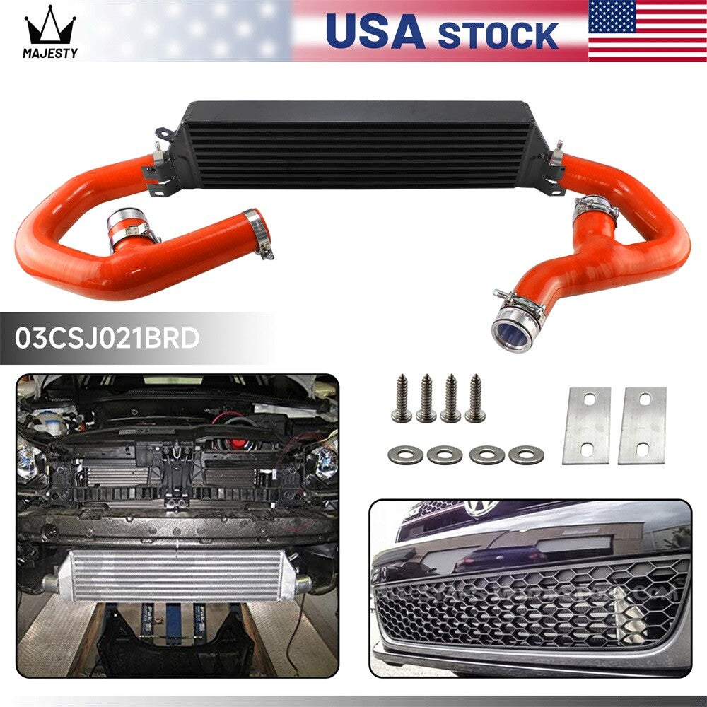 Turbo Intercooler w/ Pipe Kit for VW for Jetta Gti for Golf A3 Mk5 2.0T 2006-2010 Red