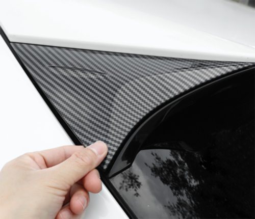 Carbon Fiber Rear Window Triangle Spoilers Wing Trims for Toyota Venza 2021-2023