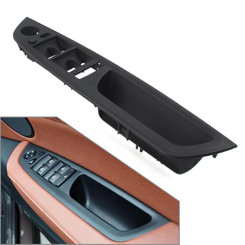 Matte Black Car Inner Door Handle Panel Tirm Cover for BMW X5 X6 E70 RHD