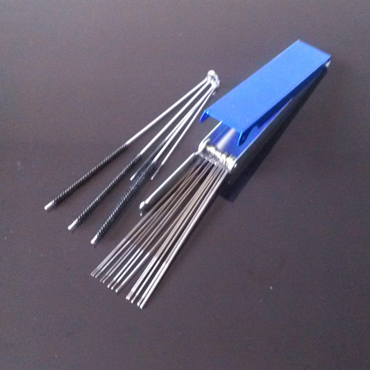Carburetor Carbon Deposit Jet Cleaning Needle Brush Tool Moto bike
