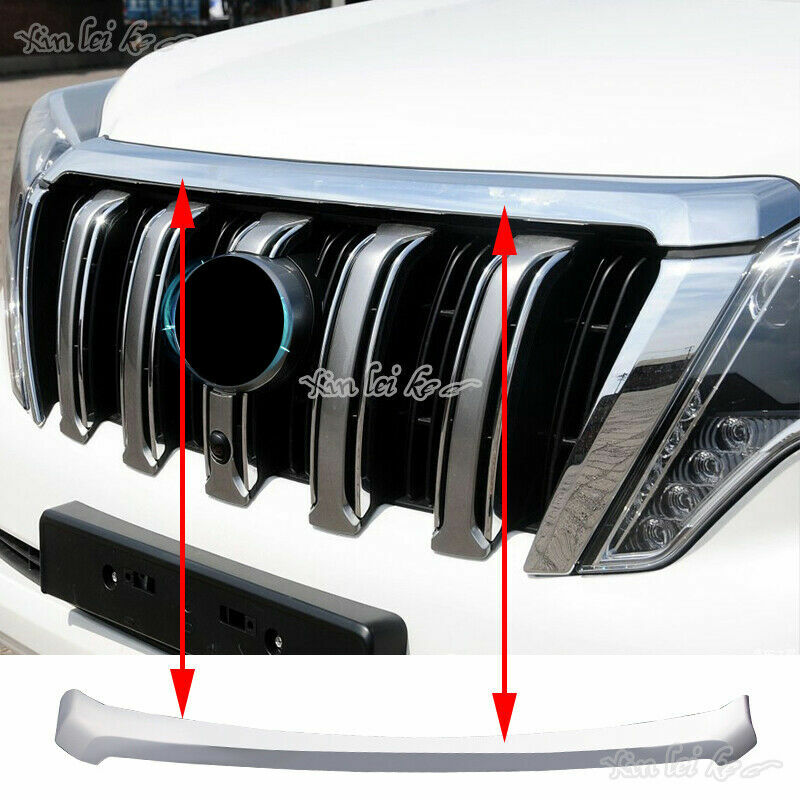 Front Bumper Upper Grille Trim Strip Chrome replace for Toyota Prado 2014-2017