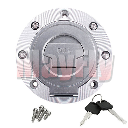 Fuel Gas Tank Cap Cover Lock W / Key Fit For YZF R1 R6 R6S FZ1 FZ6N FZ6R FJR1300