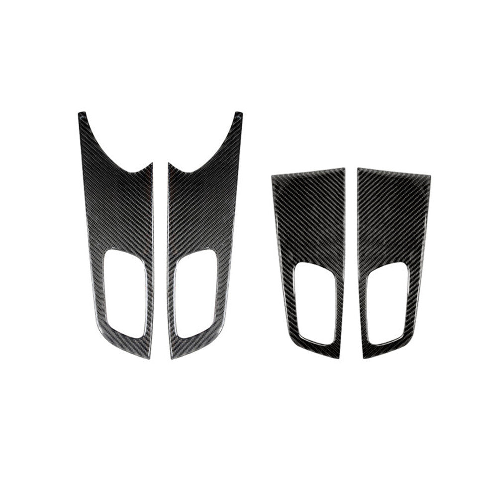4Pcs Carbon Fiber Side Door Handle Cover Trim for Honda CRV CR-V 2012-2014