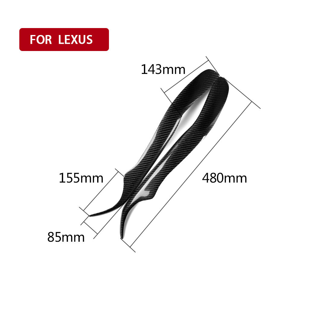 Carbon Fiber Headlight Eyelids Eyebrow Trim for Lexus IS200 Altezza XE10 98-2005