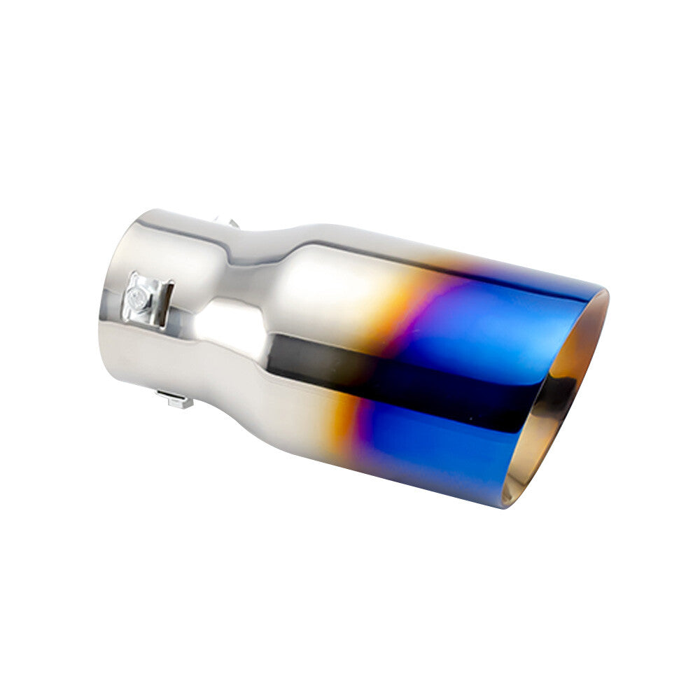JZZ 2.5'' ID 3.5'' OD Exhaust Tips Slant Tail Pipe End Tips 150mm Blue Tip