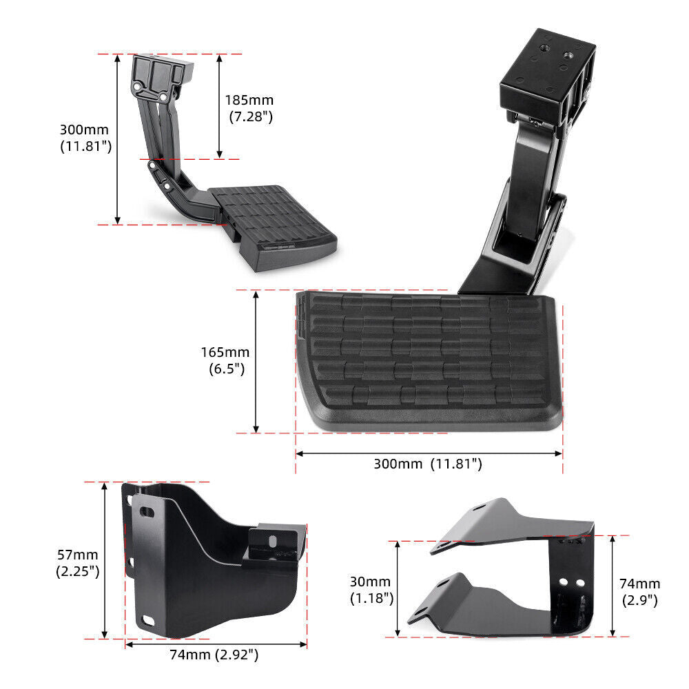 Rear Bed Step Retractable Bumper Truck Tailgate Step for Ford F150 F-150 15-20