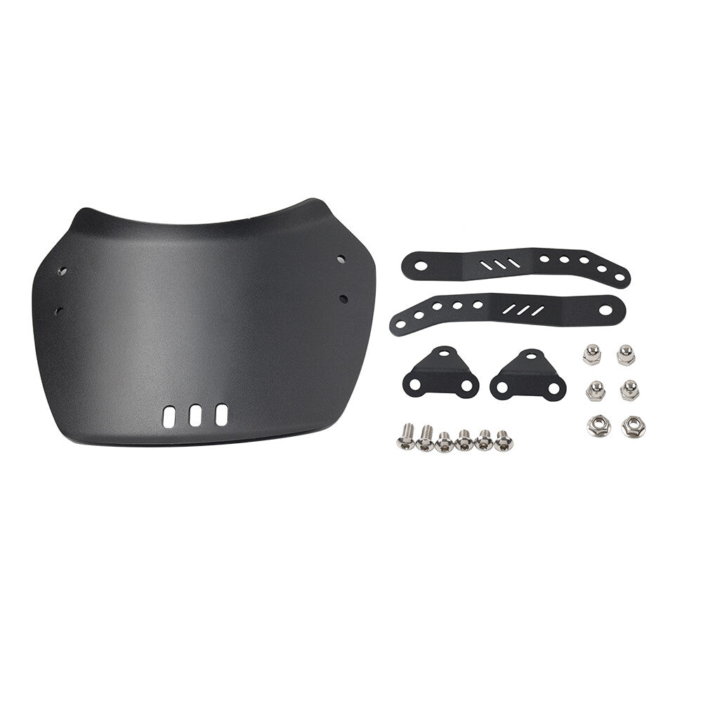 Universal Motorcycle Windshield Windscreen W/Bracket For 6-8'' Round Headlight