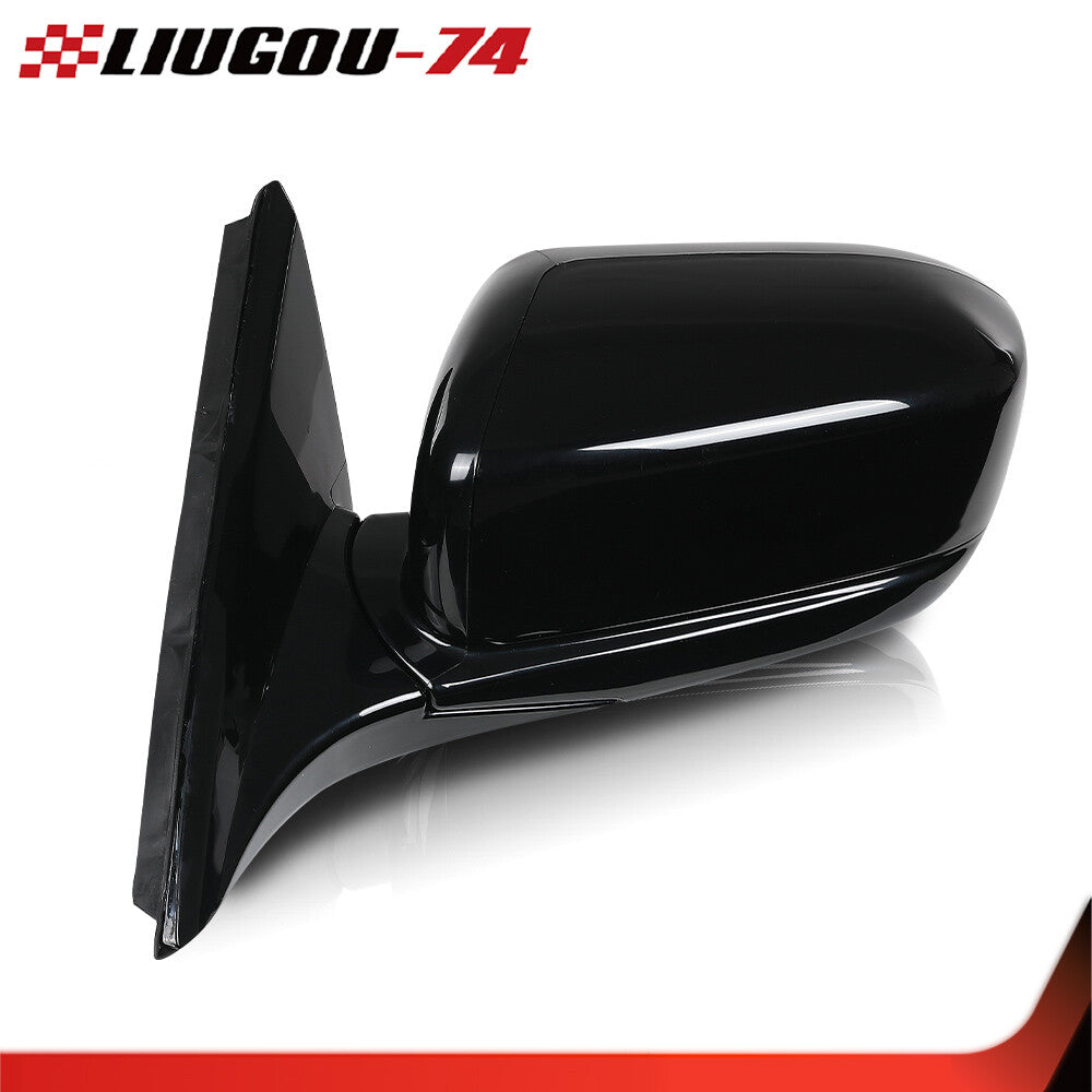 Front power mirror suitable for Honda Accord sedans 2003-2007, driver's side gloss black.
