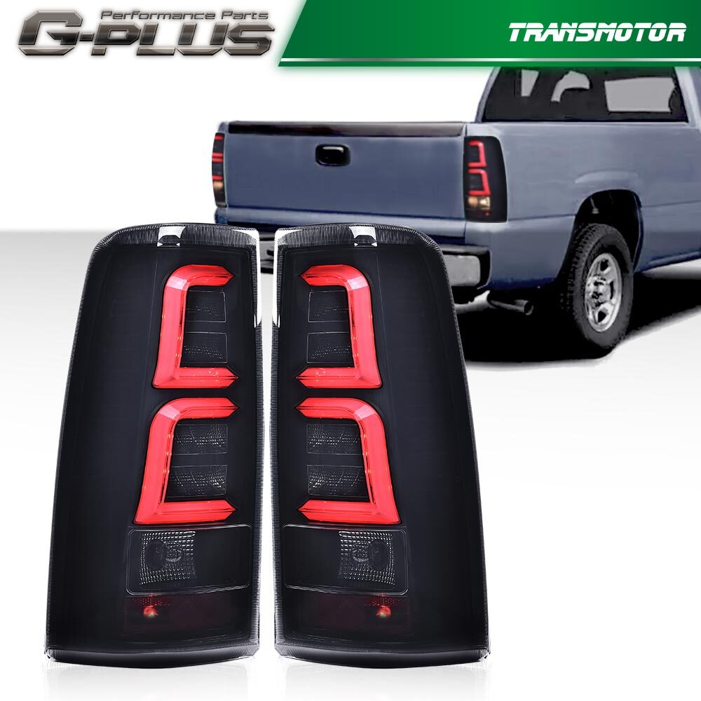 Suitable for 1999-2006 for Chevrolet Silverado LED taillights: left taillight + right black smoke.