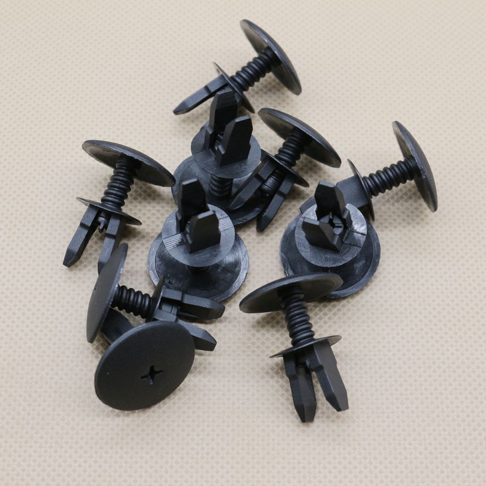10Pcs Rain Tray Trim Nylon Rivet Fastener Clip for VW for GOLF MK3 VR6 GTI