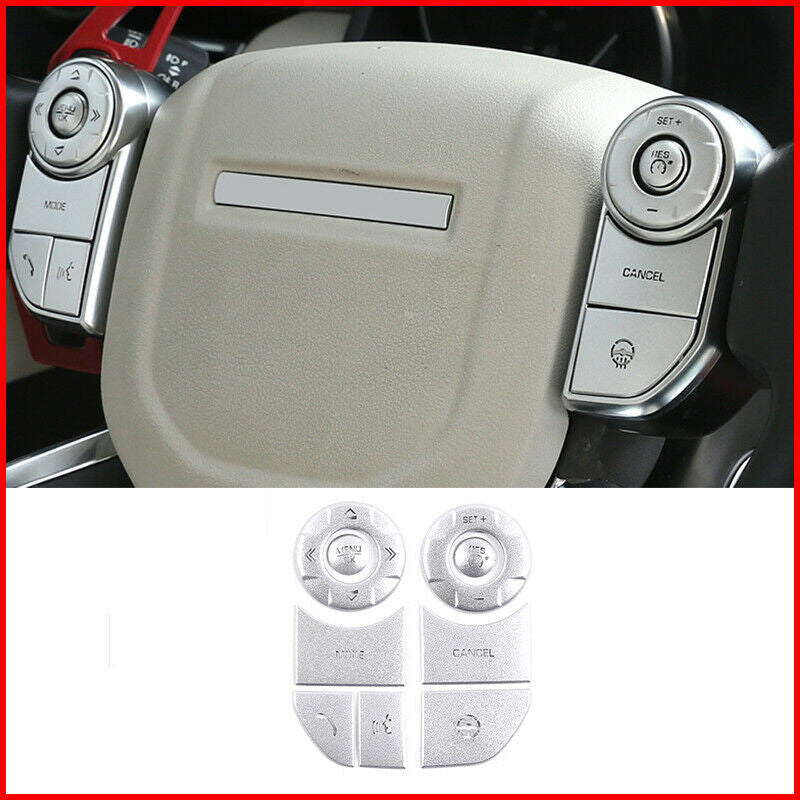 9P for Land Rover Range Sport 2014-2017 Silver Steering Wheel Button Cover Trim
