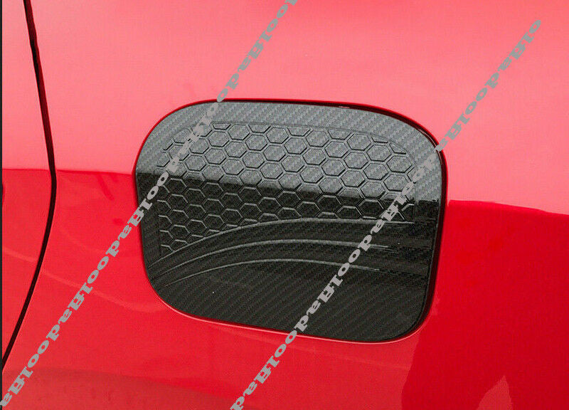for Honda for Civic Sedan 2016-2021 Carbon Fiber Fuel Tank Cap Oil Gas Cover Trim