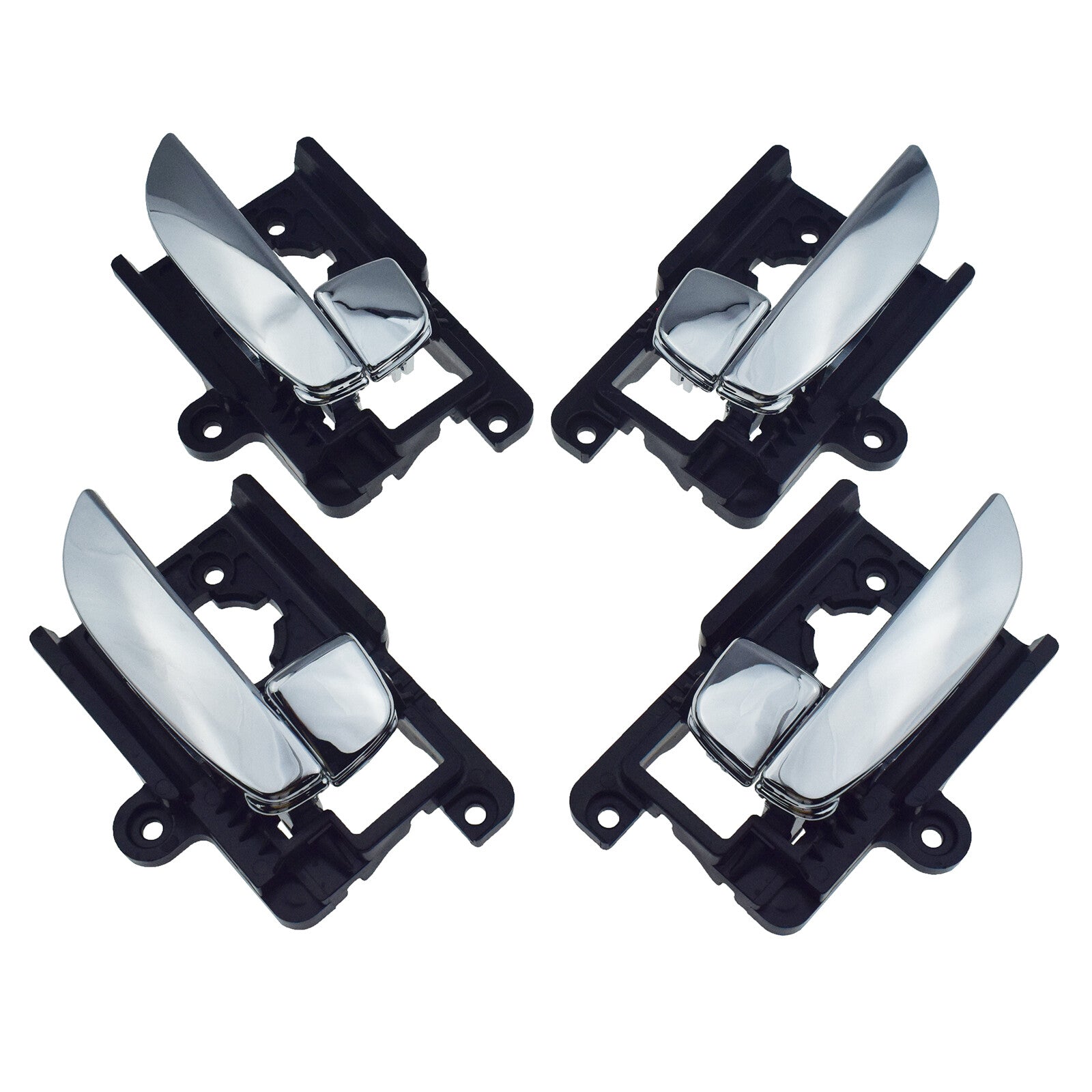 Set of 4 Left  Right Interior Chrome Door Handle For 2007-2010 for Hyundai for Elantra