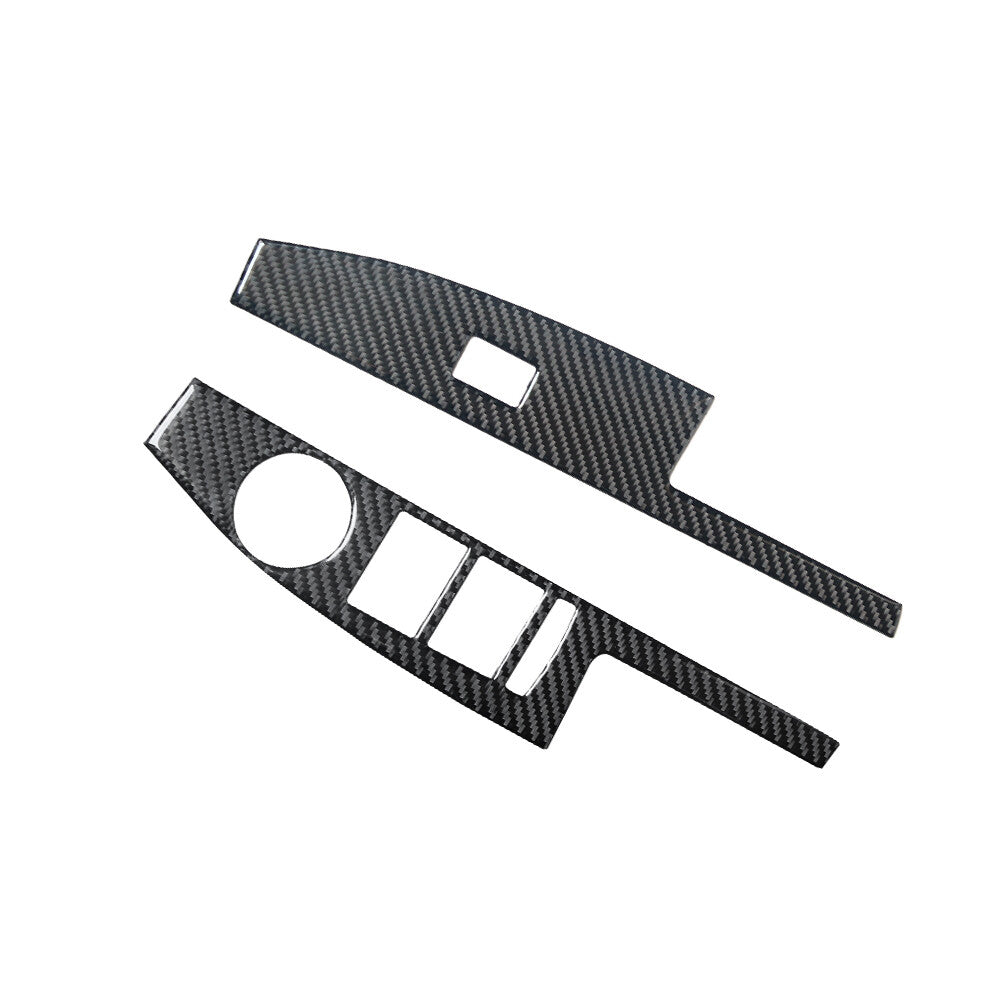 Carbon Fiber Front Window Lift Panel Cover Trim for Chevrolet Sonic 2012-2016