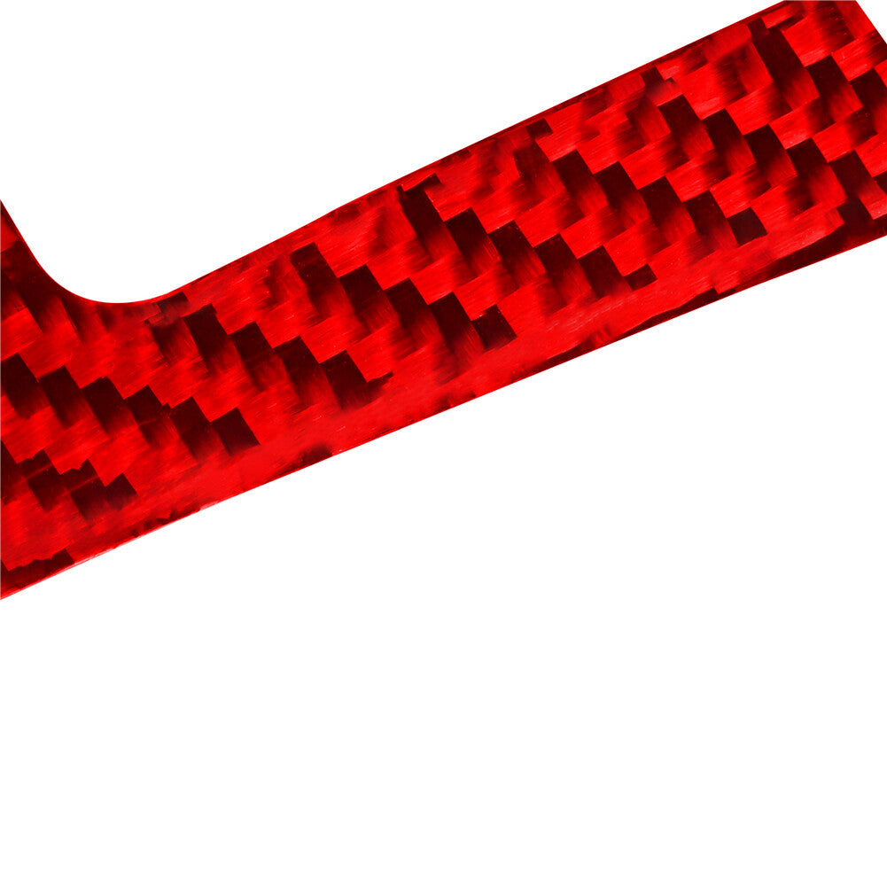 Red Carbon Fiber Watercup Strip Decorative Cover Trim for Volvo V60 2010-2017