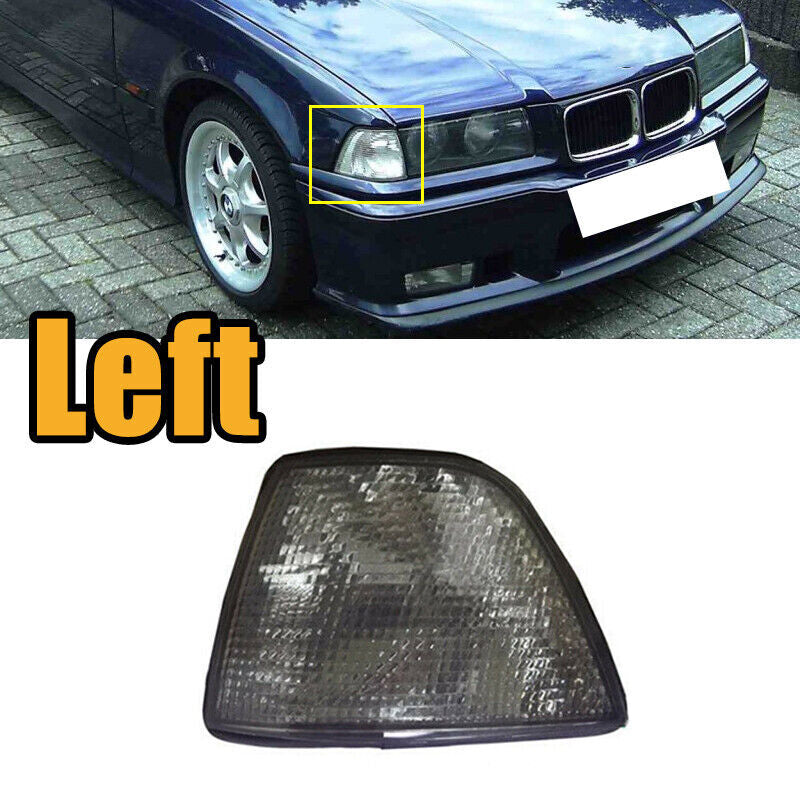 Left smoky Corner Light Signal Lamp for BMW 3-Series E36 Sedan 4Dr 1992-1998