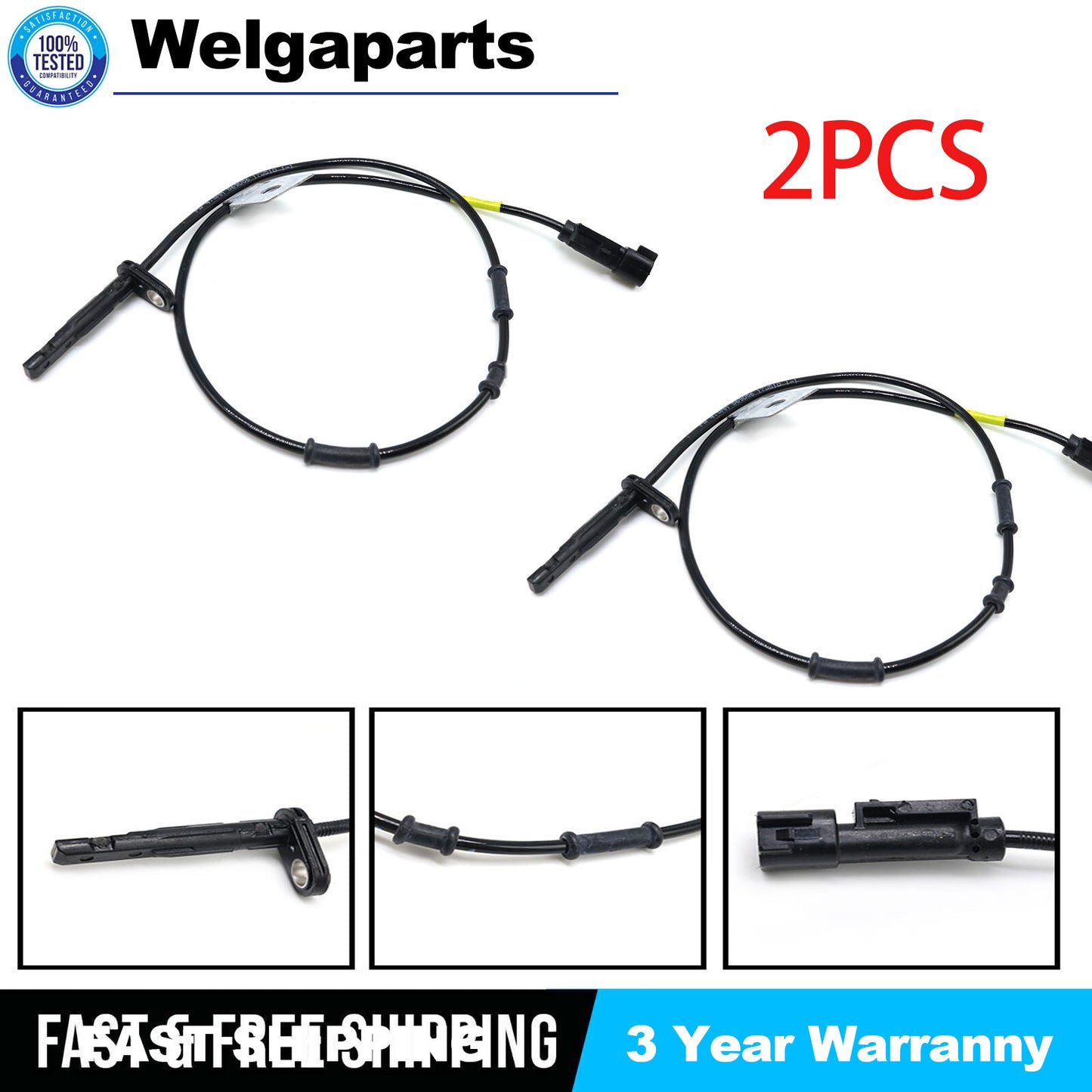 2X Front Left ABS Wheel Speed Sensor fit for Chevrolet Equinox for GMC Terrain 20811372