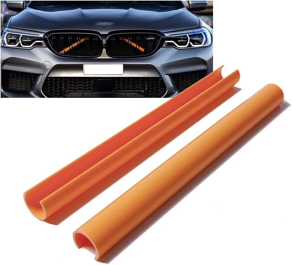 2x for BMW 5/6/7 Series G30 G32 G11 Orange Front V Brace Grill Trim Strips Cover