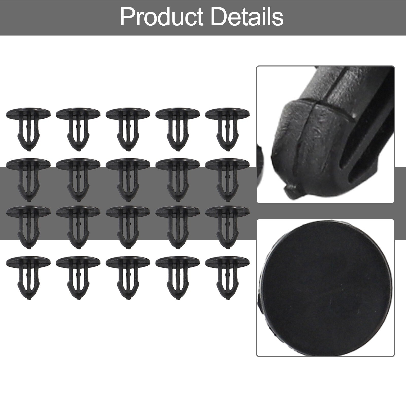 Suitable for 91501-SL4-003 clips, grid clips, black head, 13 mm diameter nylon