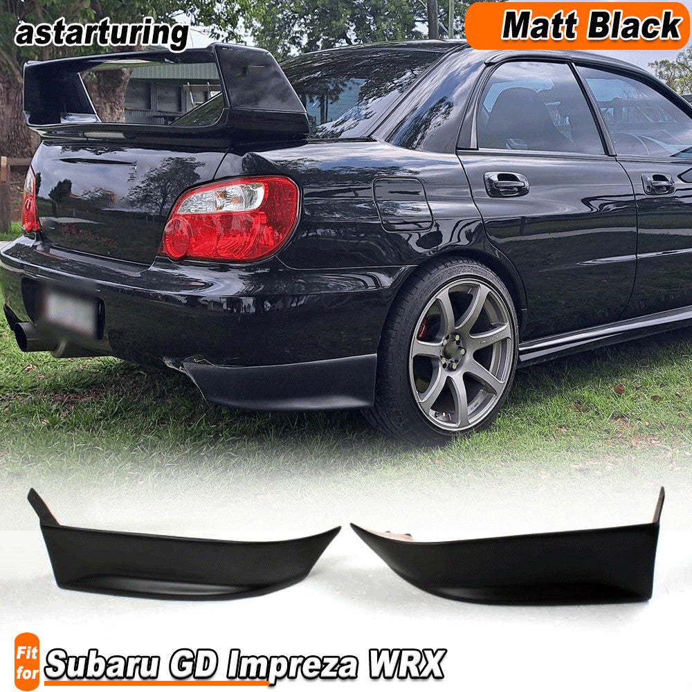 Black Rear Flaps Bumper Bar Splitters Lip Spoiler for Subaru Impreza WRX 2003-05