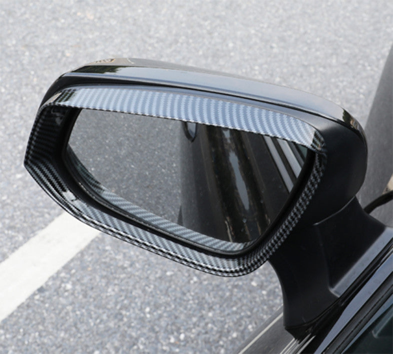 Carbon Fiber Rearview Mirror Rain Eyebrow Trim for Mitsubishi Outlander 2022-23