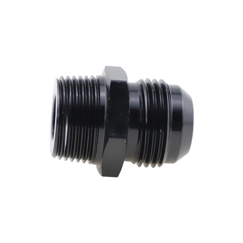 1-Piece Straight Adapter 12AN to 3/4 NPT Accessories, Black Aluminum Premium Material