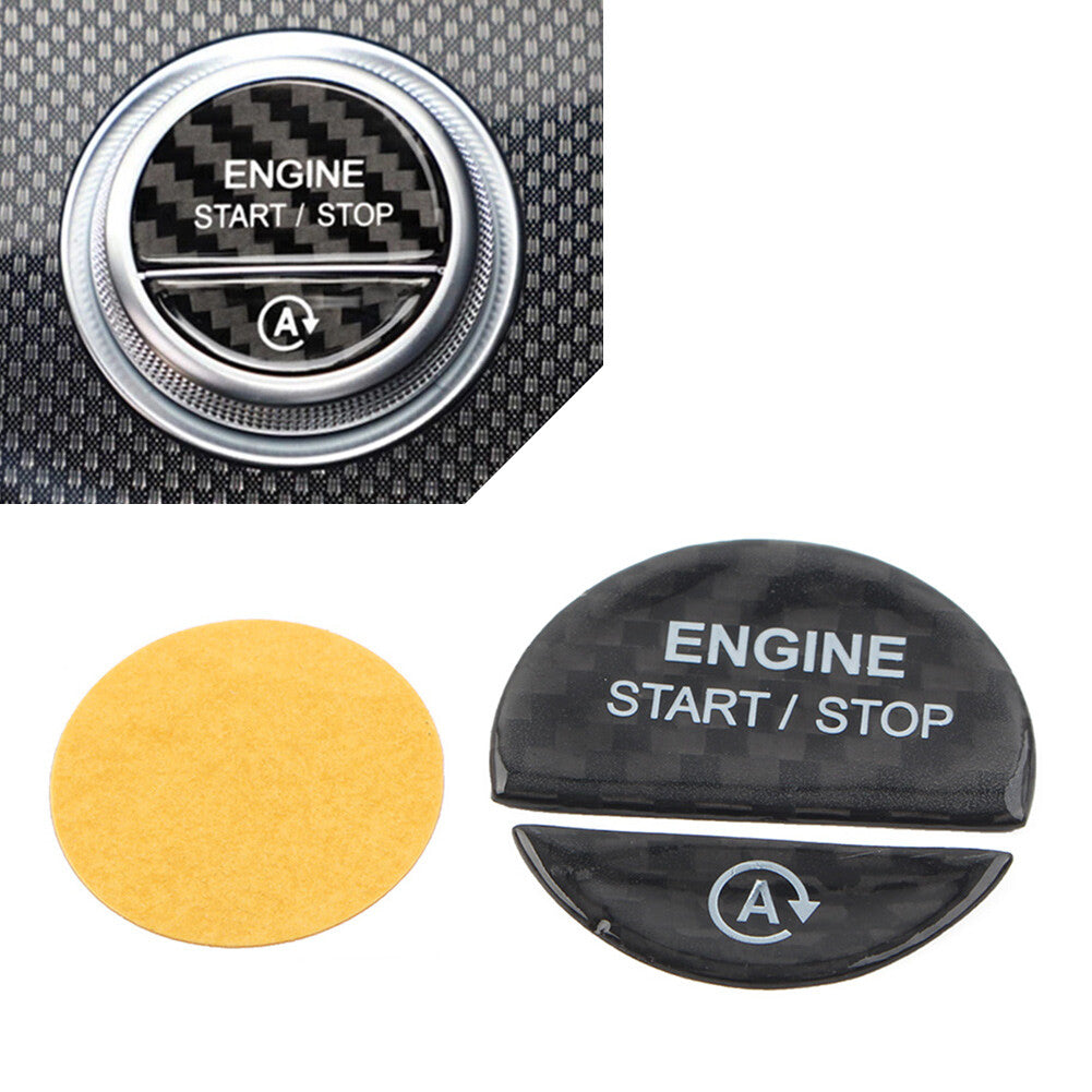 Engine Start Stop Button Cover Trim Black for Mercedes-Benz C-Class W206 2022+