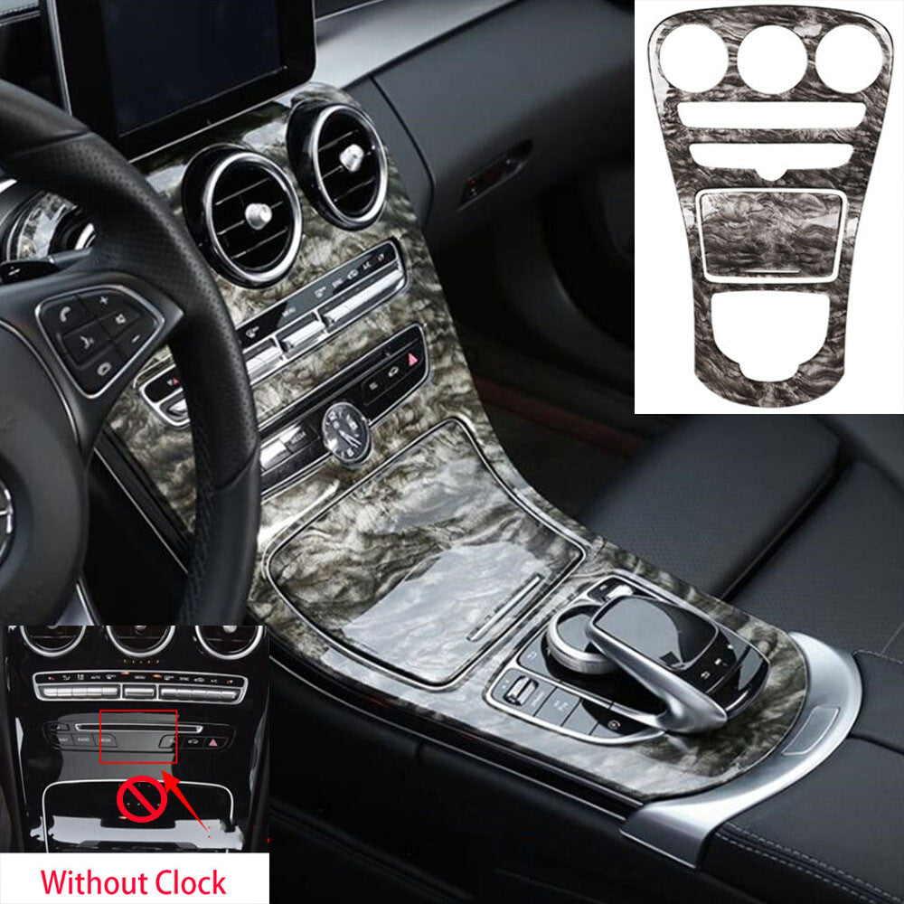 for Benz C GLC Class W205 X253 2015-18 Marbling Central Console Gear Panel Cover