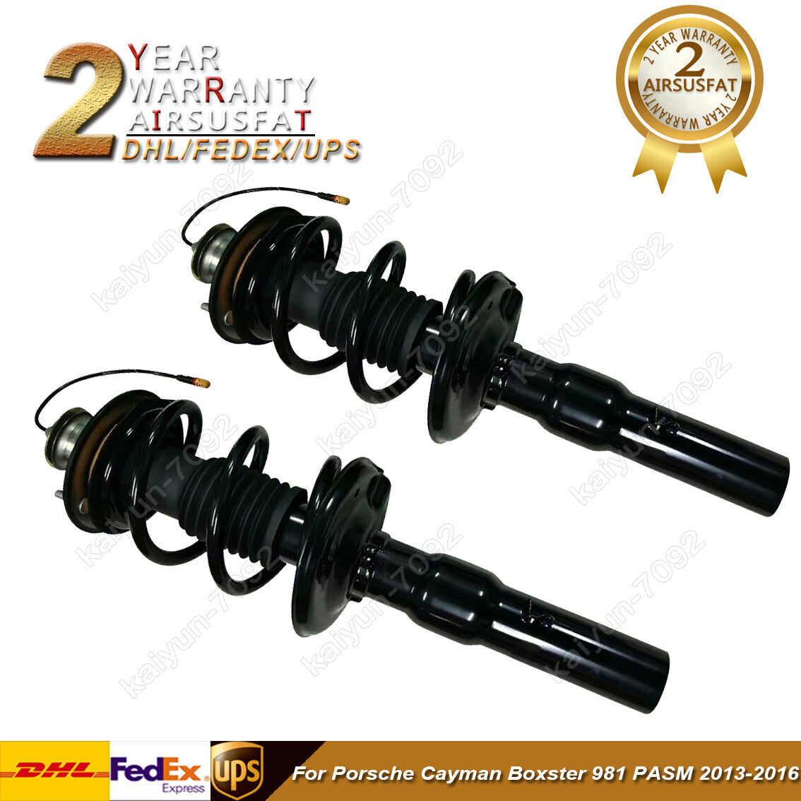 2x Rear Shock Absorber Assemblys for Porsche Cayman 981 w/PASM 2013-2016