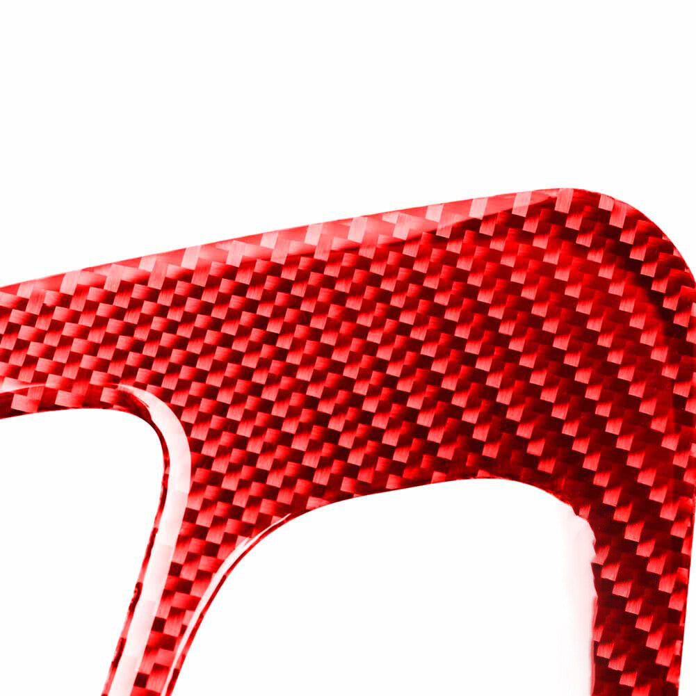 for Dodge for Challenger 2015-2020 Red Central Control Gear Trim Cover Carbon Fiber