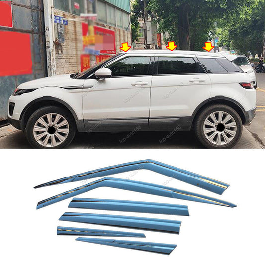 for Range Rover Evoque 12-19 silver Window Visors Sun Rain Guard Vent Deflector