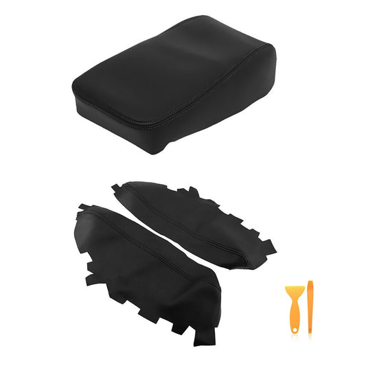3Pcs Fits for Toyota for Avalon 2013-18 Console Cover Lid Armrest  Door Panel Black