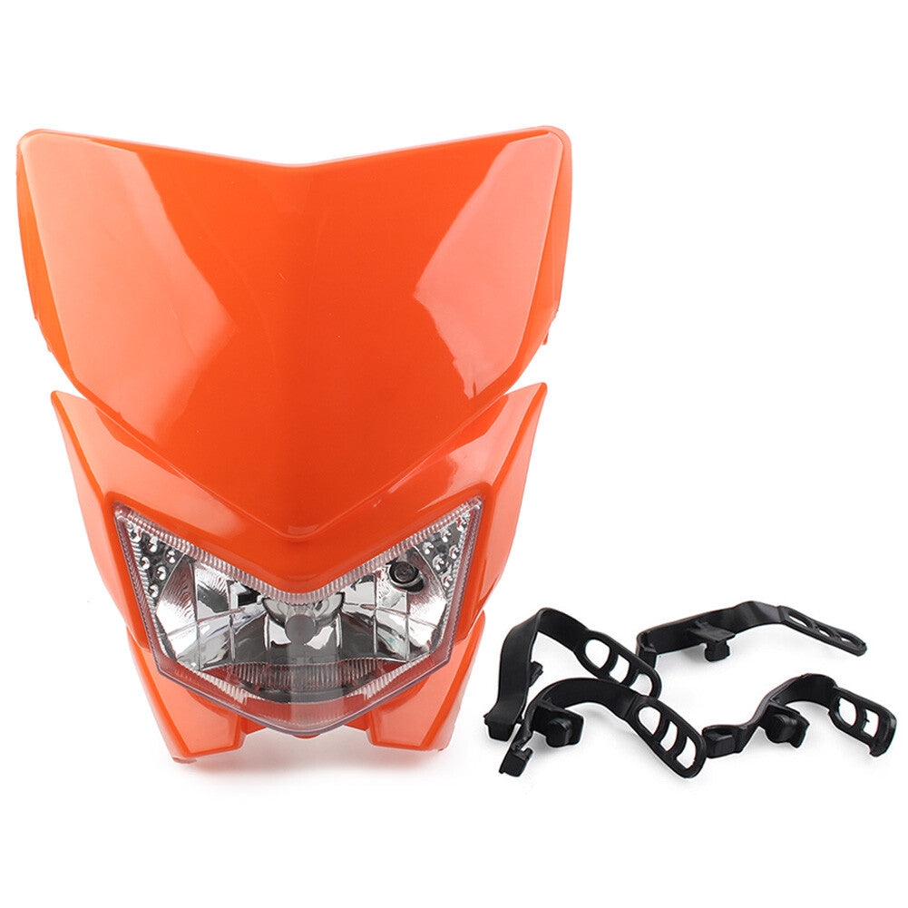 Frontscheinwerfer Verkleidung f¨¹r Mx Enduro Dirt Trail Bikes 250cc Orange