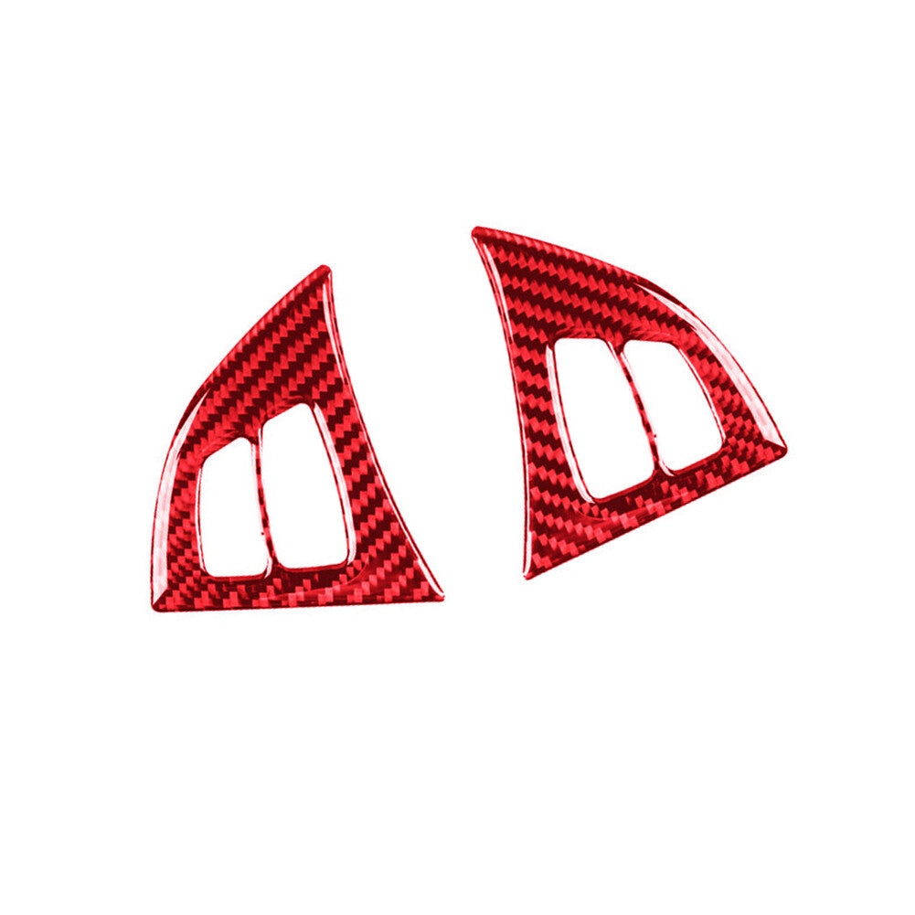 2PCS red carbon fiber steering wheel frame trim for BMW X5 E70 X6 E71 2008-2013