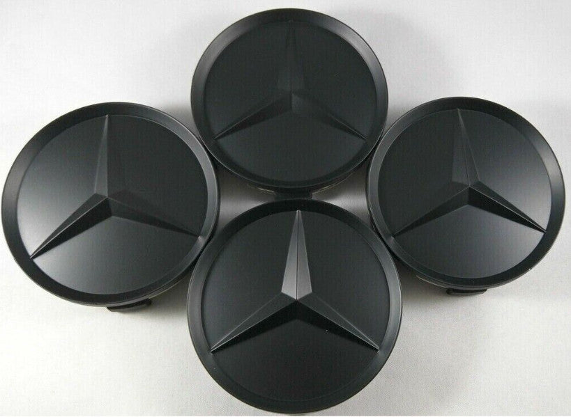 4x75mm Rare for Mercedes All Black MATTE Wheel Center Hub Cap ESM Grade ML CLA