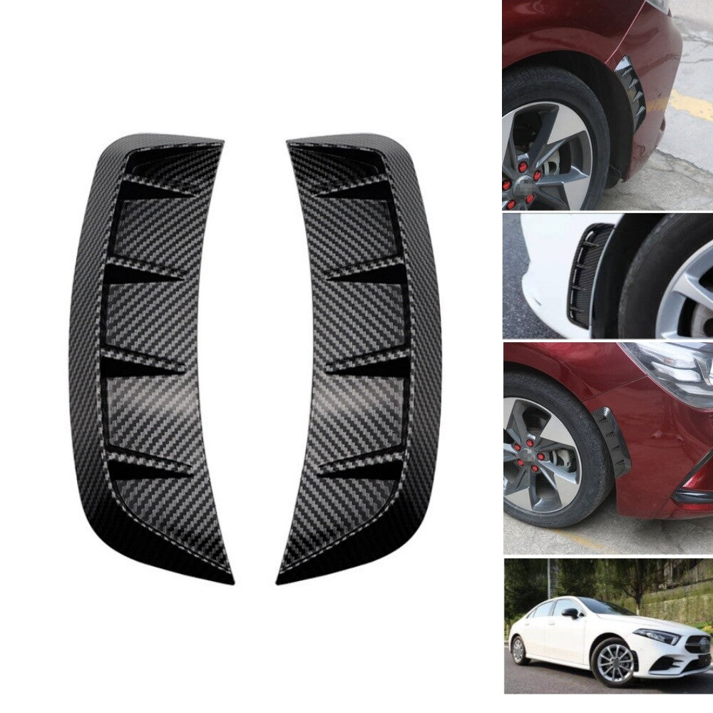 1Pair Universal Car Carbon Fiber Side Door Fender Vent Air Wing Cover Sticker