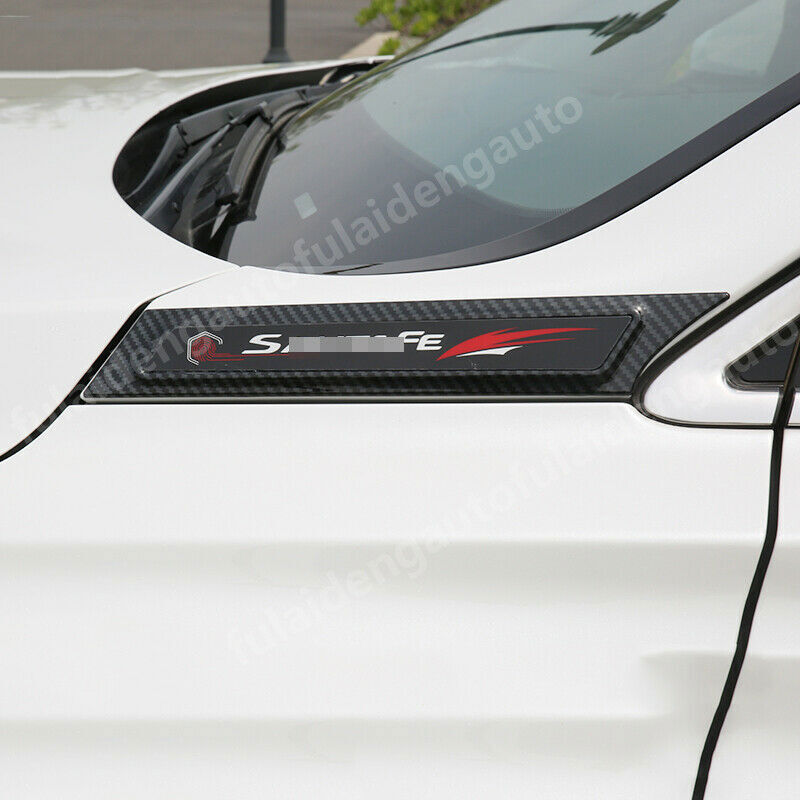 for hyundai santa fe 2019-2021 ABS Car Side Body Fender Emblem Hood Trim Cover