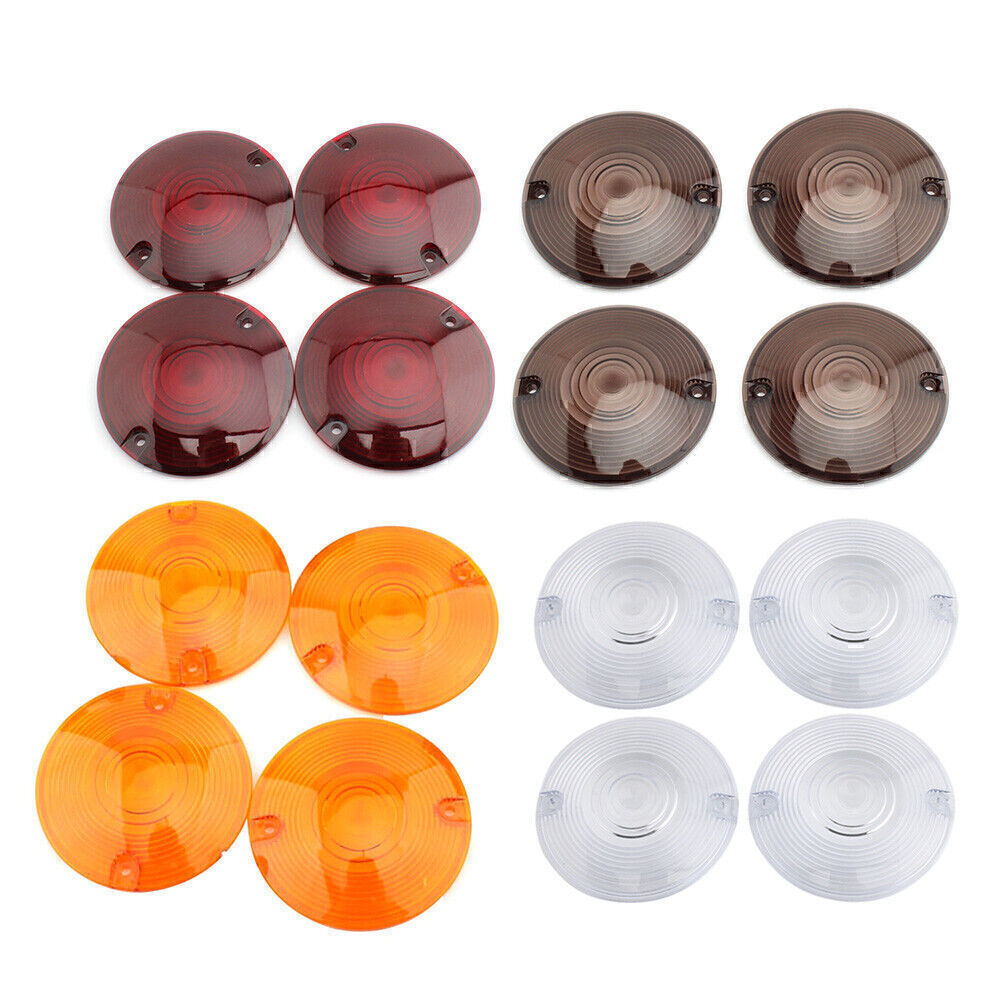 Turn Signal Light Cover Yellow Lens Amber Bulb Fit for Harley Tour Glide Classic