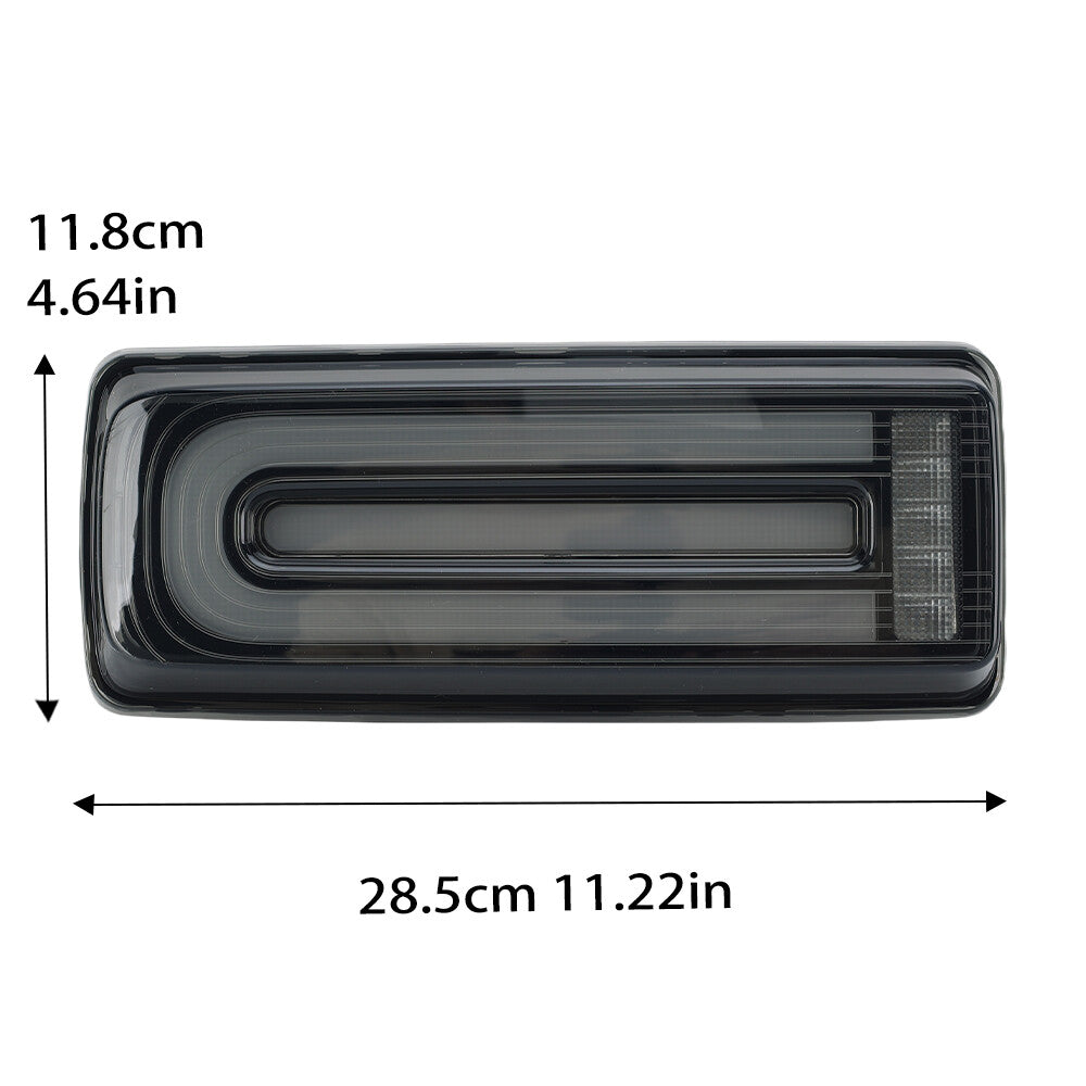 2× Für for Mercedes W463 2009-2018 LED Rückleuchte Heckleuchte Lauflicht Schwarz L+R