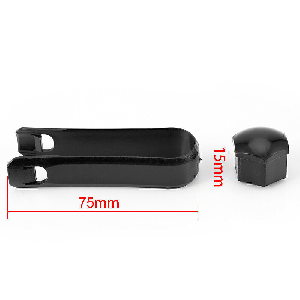 Wheel Lug Nut Bolt Center Cover Black Cap  Tool for VW for Audi for Skoda 20pcs 17mm