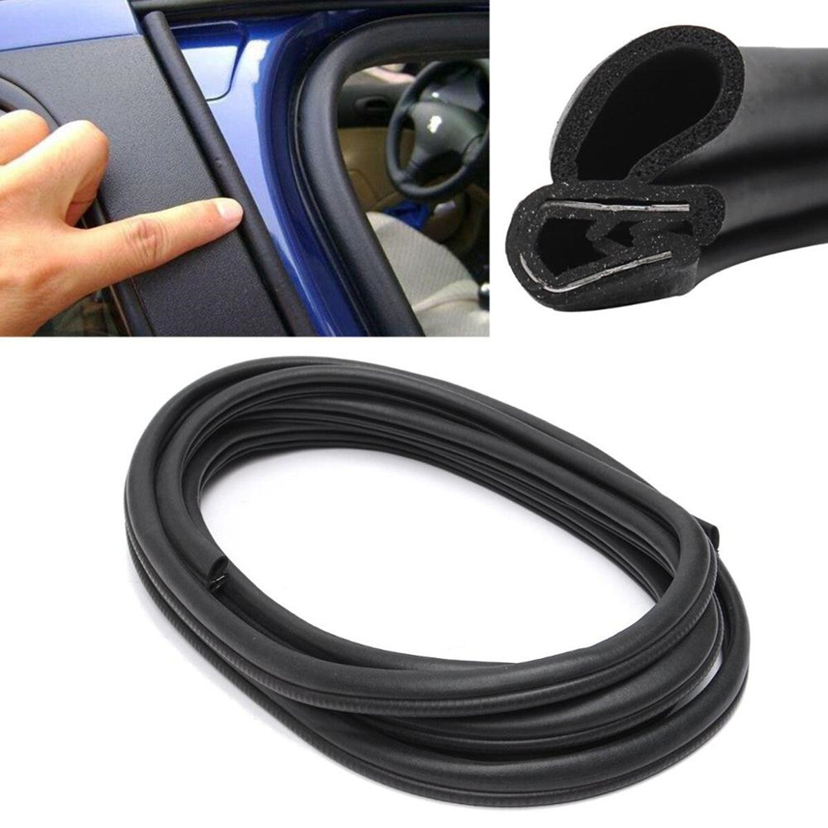 9.8ft Car Auto Door Guard Molding Strip Edge Protector Rubber Seal Edge Trim