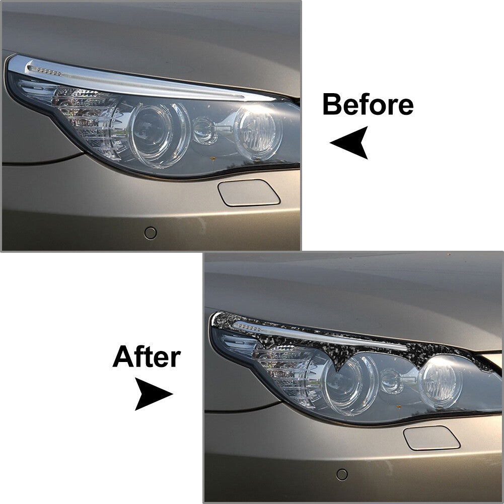 Headlight Eyebrow Eyelid Cover for BMW 5 Series E60 2004-2010