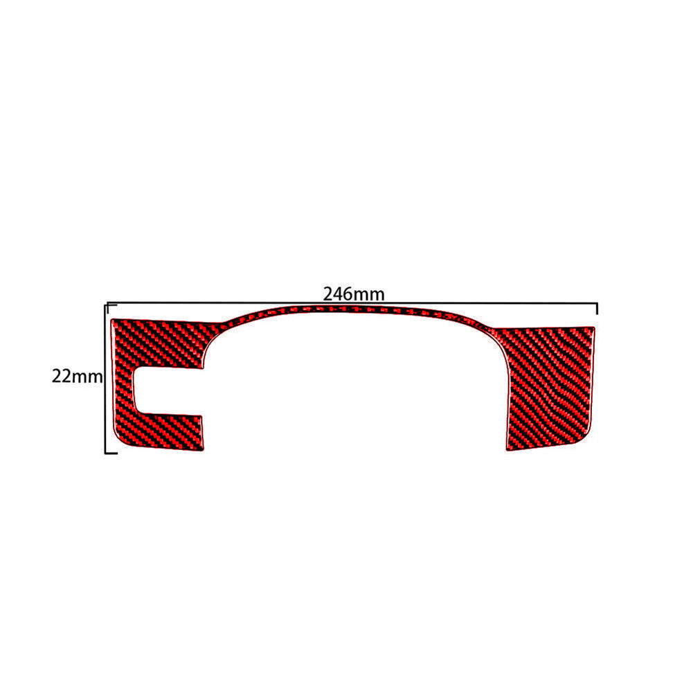 Red Carbon Fiber Below Speedometer Surround Trim For Silverado for GMC for SIERRA 14-18