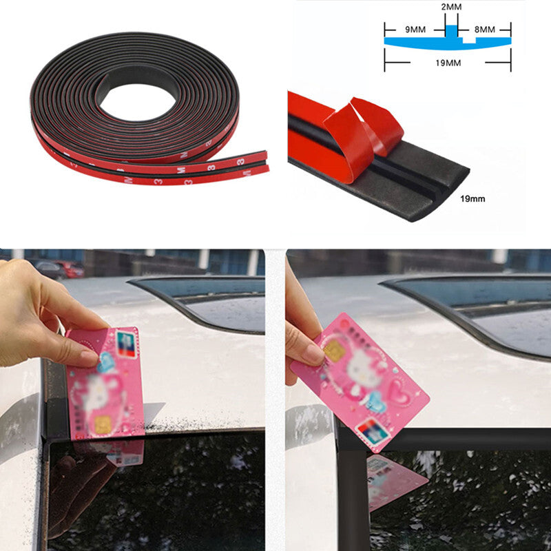Car Rubber Seal Strip T Shaped Trim Weatherstrip Roof Windshield Protector Mat