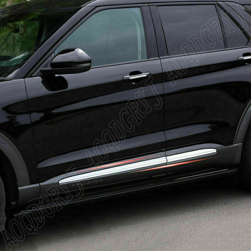 for Ford Explorer 20-2022 Chrome ABS Side Door Body Guard Molding Cover Trim Set