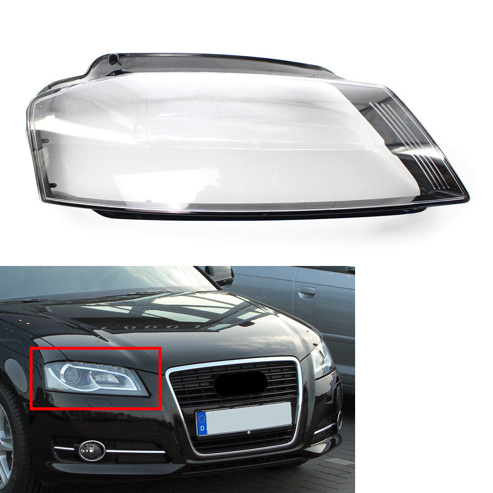 Car Front Headlight Headlamp Lens Cover for Audi A3 8P S3 RS3 2008-2012