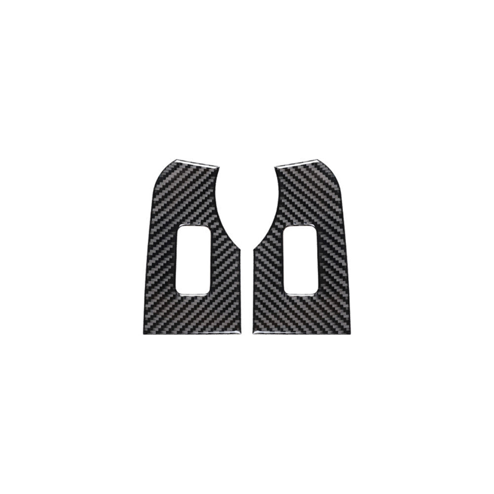 2Pcs Rear Window Lift Panel Trim Carbon Fiber Interior for Acura TSX 2003-2008