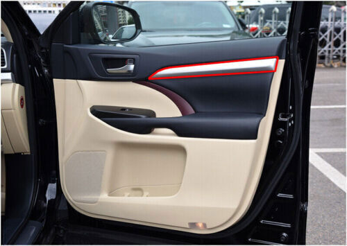 ABS Carbon Fiber Trim Cover Strip Inner Door Armrest 14-19 for Toyota Highlander