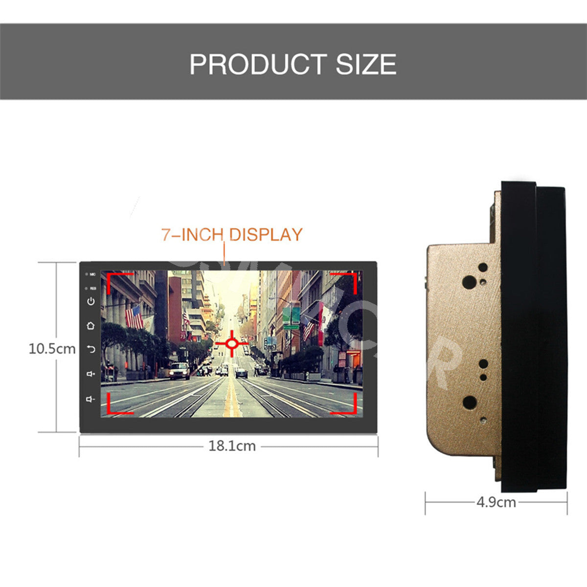 Douable 2 DIN Car Stereo Radio GPS Navigation Touch Screen Bluetooth MP5 Player